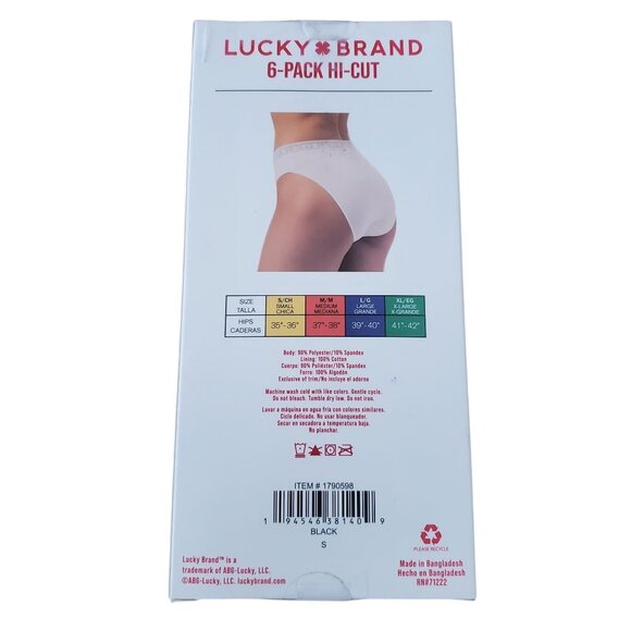 NEW Lucky Brand Sm Monogram Lace Underwear 5-Pack Panties Soft Stretch Tagless - Picture 3 of 12